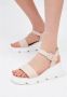 Cesare Gaspari Luxe Leren Plateau Sandalen Beige Dames - Thumbnail 4