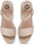 Cesare Gaspari Luxe Leren Plateau Sandalen Beige Dames - Thumbnail 5