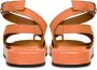 Cesare Gaspari Luxe Leren Plateau Sandalen Oranje Orange Dames - Thumbnail 7