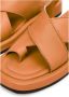 Cesare Gaspari Luxe Leren Plateau Sandalen Oranje Orange Dames - Thumbnail 9