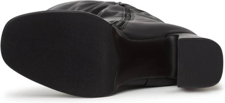 Cesare Gaspari Luxe leren over-de-knie laarzen Zwart Black Dames