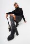 Cesare Gaspari Luxe leren over-de-knie laarzen Zwart Black Dames - Thumbnail 12