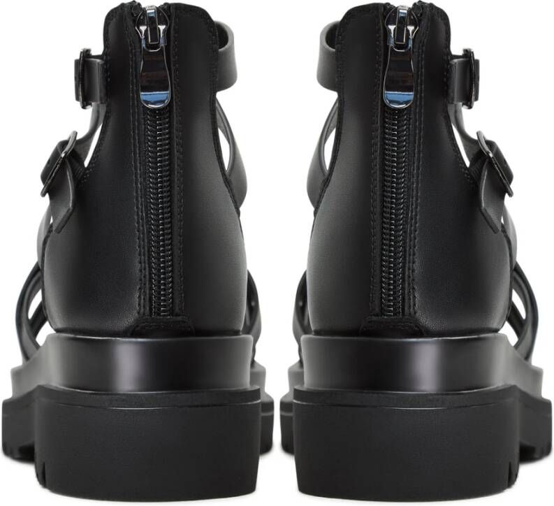 Cesare Gaspari Luxe Platform Sandalen Zwart Black Dames