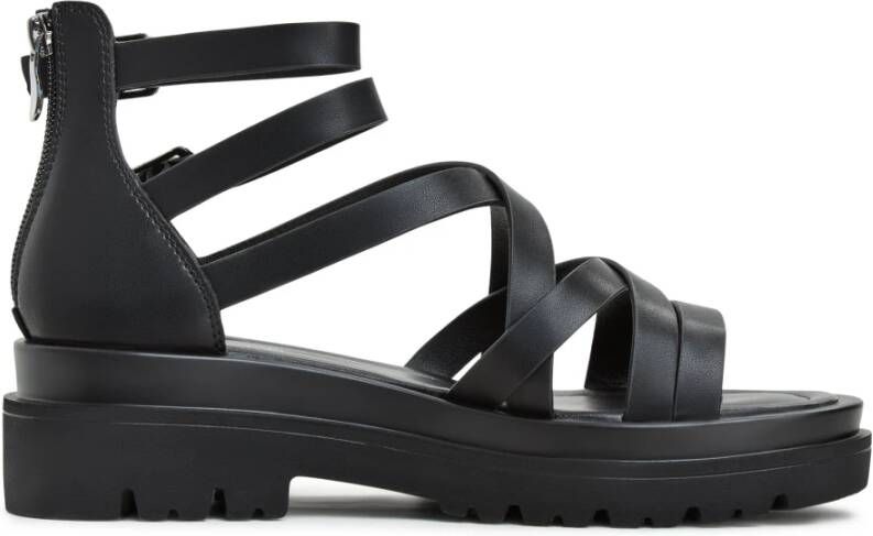 Cesare Gaspari Luxe Platform Sandalen Zwart Black Dames