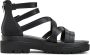 Cesare Gaspari Luxe Platform Sandalen Zwart Black Dames - Thumbnail 6