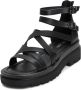 Cesare Gaspari Luxe Platform Sandalen Zwart Black Dames - Thumbnail 7
