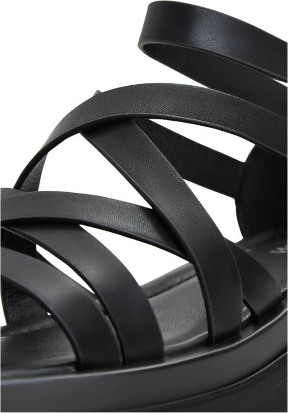 Cesare Gaspari Luxe Platform Sandalen Zwart Black Dames
