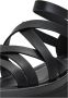 Cesare Gaspari Luxe Platform Sandalen Zwart Black Dames - Thumbnail 8