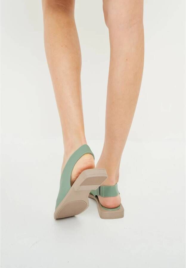 Cesare Gaspari Luxe Platte Sandalen Green Dames