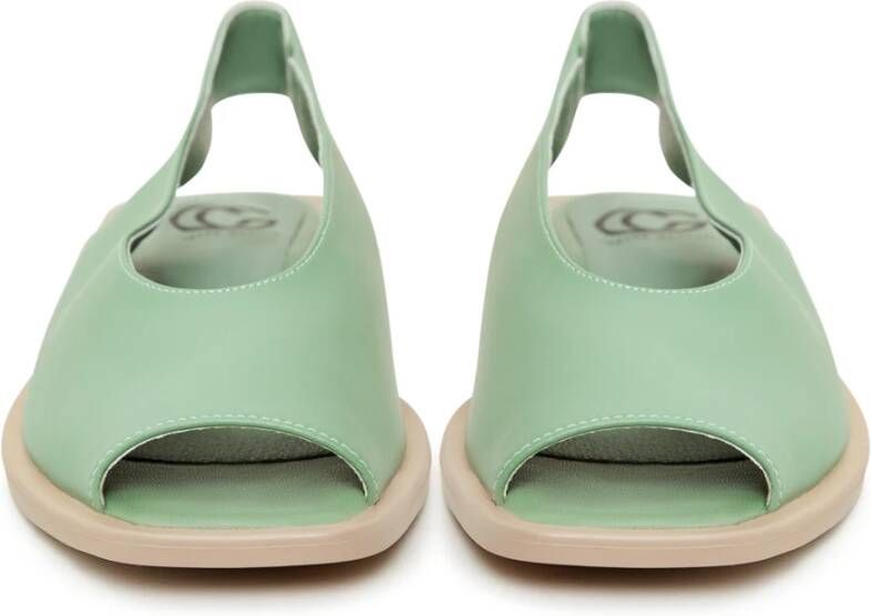 Cesare Gaspari Luxe Platte Sandalen Green Dames