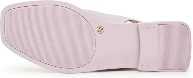 Cesare Gaspari Luxe Platte Sandalen Violet Purple Dames