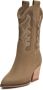 Cesare Gaspari Luxe Suede Cowboy Laarzen Beige Dames - Thumbnail 5