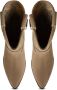 Cesare Gaspari Luxe Suede Cowboy Laarzen Beige Dames - Thumbnail 6