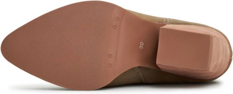 Cesare Gaspari Luxe Suede Cowboy Laarzen Beige Dames