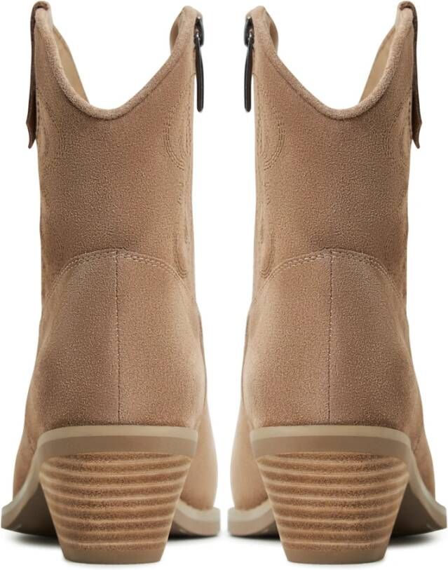 Cesare Gaspari Luxe Suede Cowboy Laarzen Bruin Brown Dames
