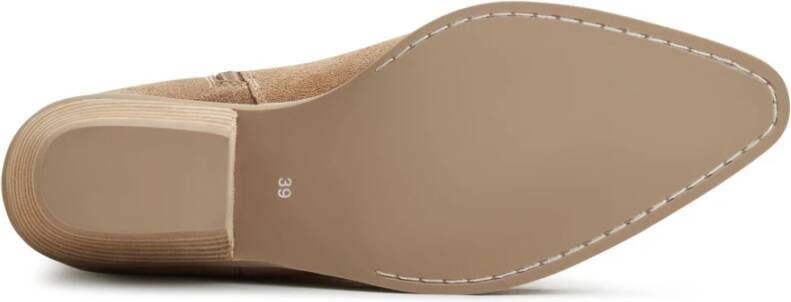 Cesare Gaspari Luxe Suede Cowboy Laarzen Bruin Brown Dames