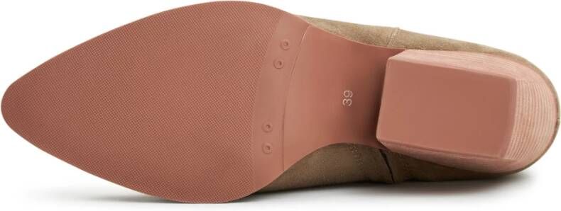 Cesare Gaspari Luxe Suede Cowboy Laarzen Bruin Brown Dames