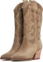 Cesare Gaspari Luxe Suede Cowboy Laarzen Bruin Brown Dames - Thumbnail 3