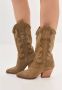 Cesare Gaspari Luxe Suede Cowboy Laarzen Bruin Brown Dames - Thumbnail 8