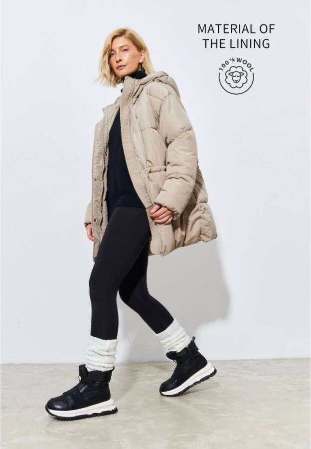 Cesare Gaspari Luxe Winter Enkellaarzen Black Dames