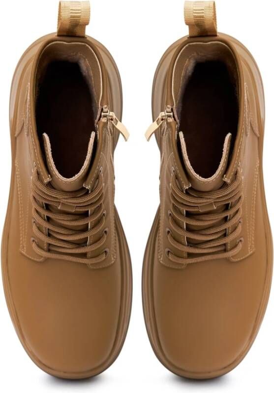 Cesare Gaspari Platform Enkellaarzen Beige Dames