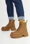 Cesare Gaspari Platform Enkellaarzen Beige Dames - Thumbnail 9