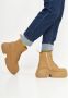 Cesare Gaspari Platform Enkellaarzen Beige Dames - Thumbnail 10