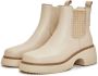 Cesare Gaspari Platform Enkellaarzen Beige Dames - Thumbnail 3
