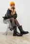 Cesare Gaspari Platform Enkellaarzen Black Dames - Thumbnail 4