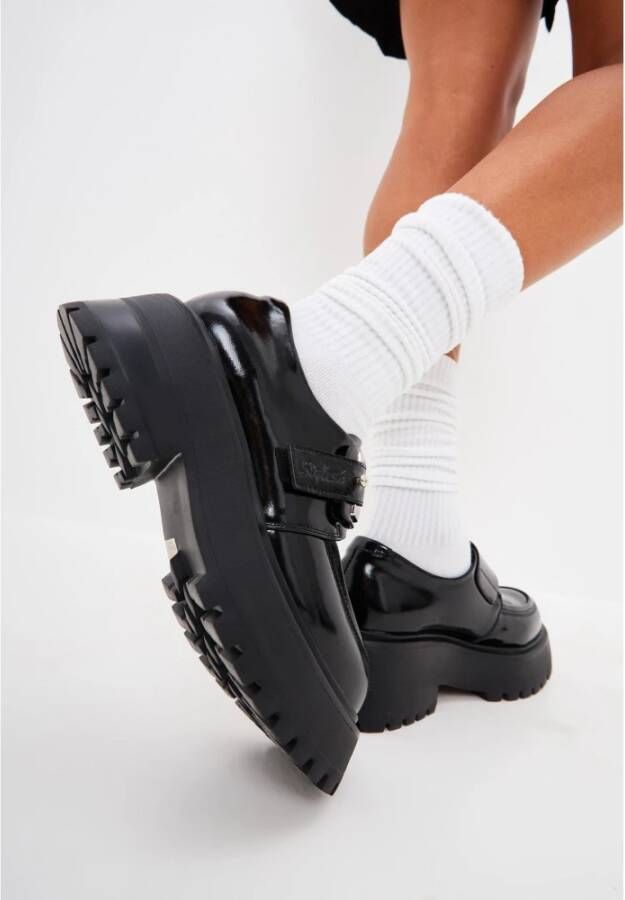 Cesare Gaspari Platform Loafers Black Dames