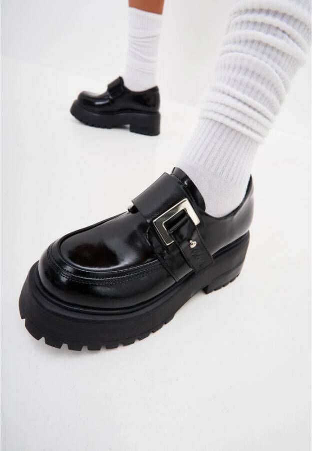 Cesare Gaspari Platform Loafers Black Dames