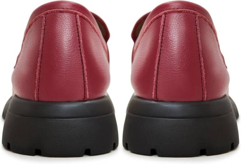 Cesare Gaspari Platform Loafers Bordeaux Red Dames