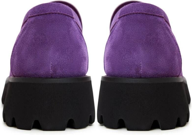 Cesare Gaspari Platform Loafers Violet Purple Dames
