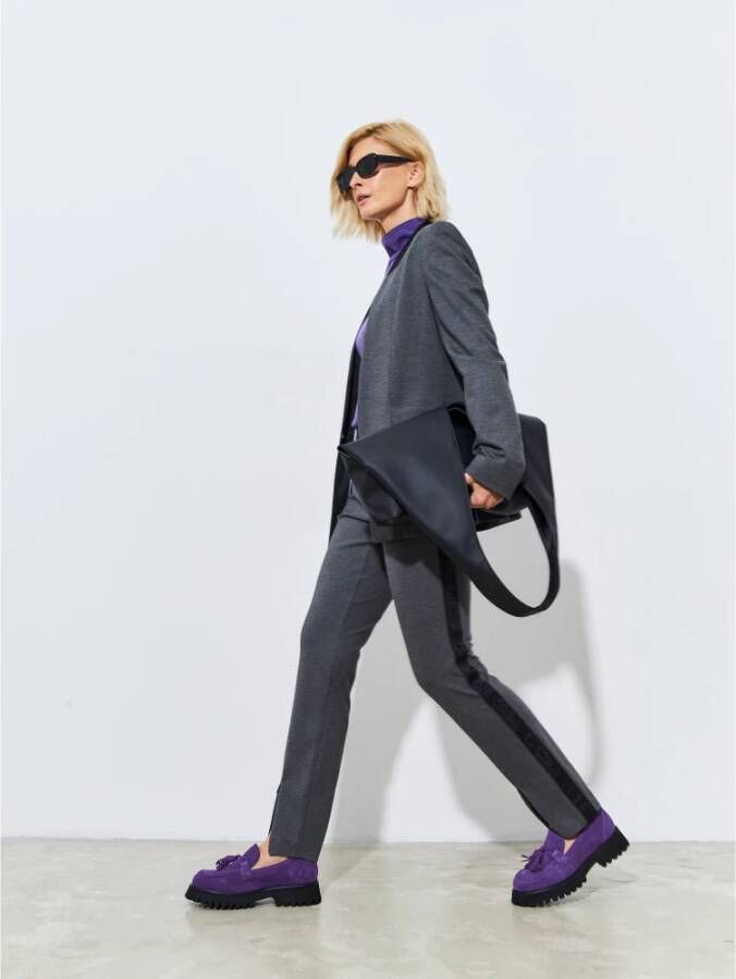 Cesare Gaspari Platform Loafers Violet Purple Dames