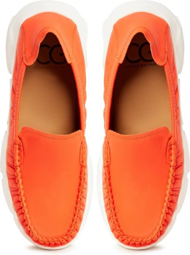 Cesare Gaspari Platform Moccasins Orange Dames