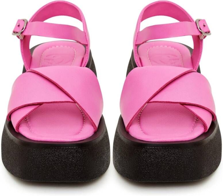 Cesare Gaspari Platform Sandalen Fuchsia Pink Dames