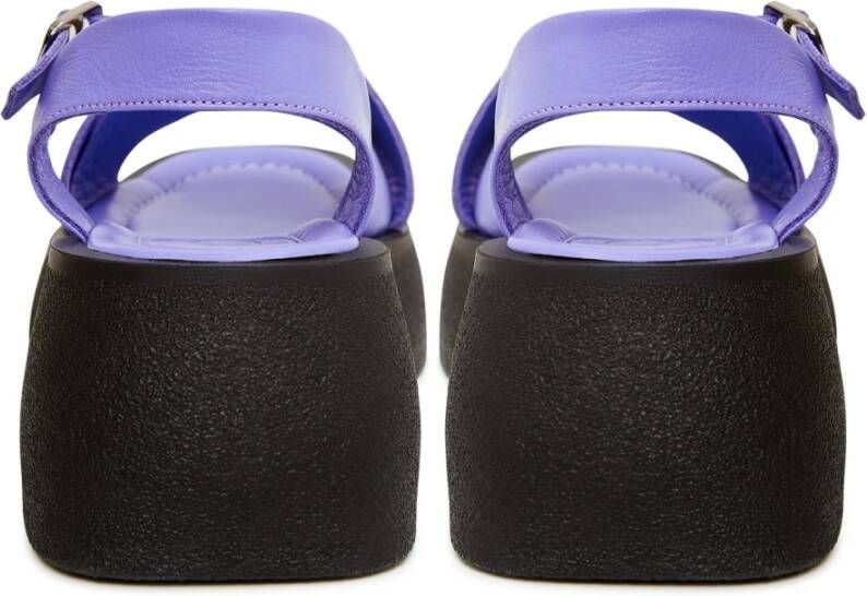 Cesare Gaspari Platform Sandalen Lila Purple Dames