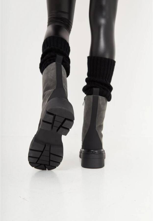 Cesare Gaspari Elegante Veterschoenen Enkellaarsjes Grijs Gray Dames
