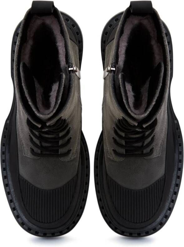 Cesare Gaspari Elegante Veterschoenen Enkellaarsjes Grijs Gray Dames