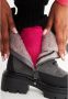 Cesare Gaspari Elegante Veterschoenen Enkellaarsjes Grijs Gray Dames - Thumbnail 8