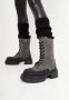 Cesare Gaspari Elegante Veterschoenen Enkellaarsjes Grijs Gray Dames - Thumbnail 9