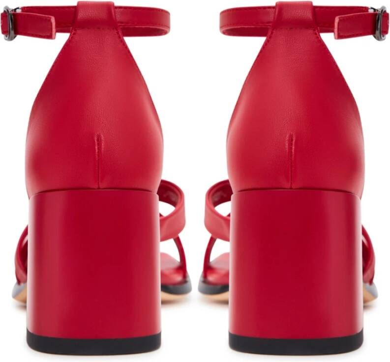 Cesare Gaspari Rode Blokhak Sandalen Red Dames