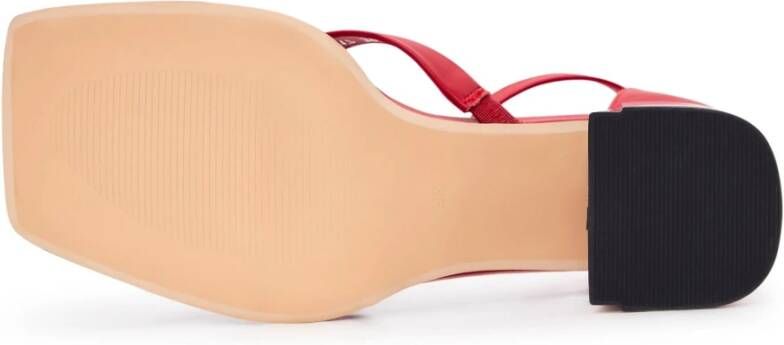 Cesare Gaspari Rode Blokhak Sandalen Red Dames