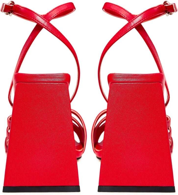Cesare Gaspari Rode Chunky Comfort Sandalen Red Dames