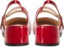 Cesare Gaspari Rode Slingback Blokhak Pumps Red Dames - Thumbnail 9