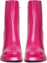 Cesare Gaspari Roze Leren Blokhak Enkellaarzen Pink Dames - Thumbnail 5