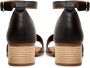 Cesare Gaspari Sandalettes met blokhak Zwart Black Dames - Thumbnail 6