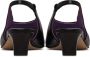 Cesare Gaspari Slingback Hakken met Vierkante Neus Zwart - Thumbnail 2