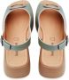 Cesare Gaspari Slip-On Plateauhak Sandalen Blauw Blue Dames - Thumbnail 6
