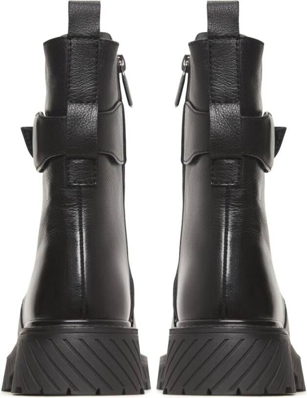 Cesare Gaspari Stevige veterschoenen Betty met wollen binnenzool Zwart